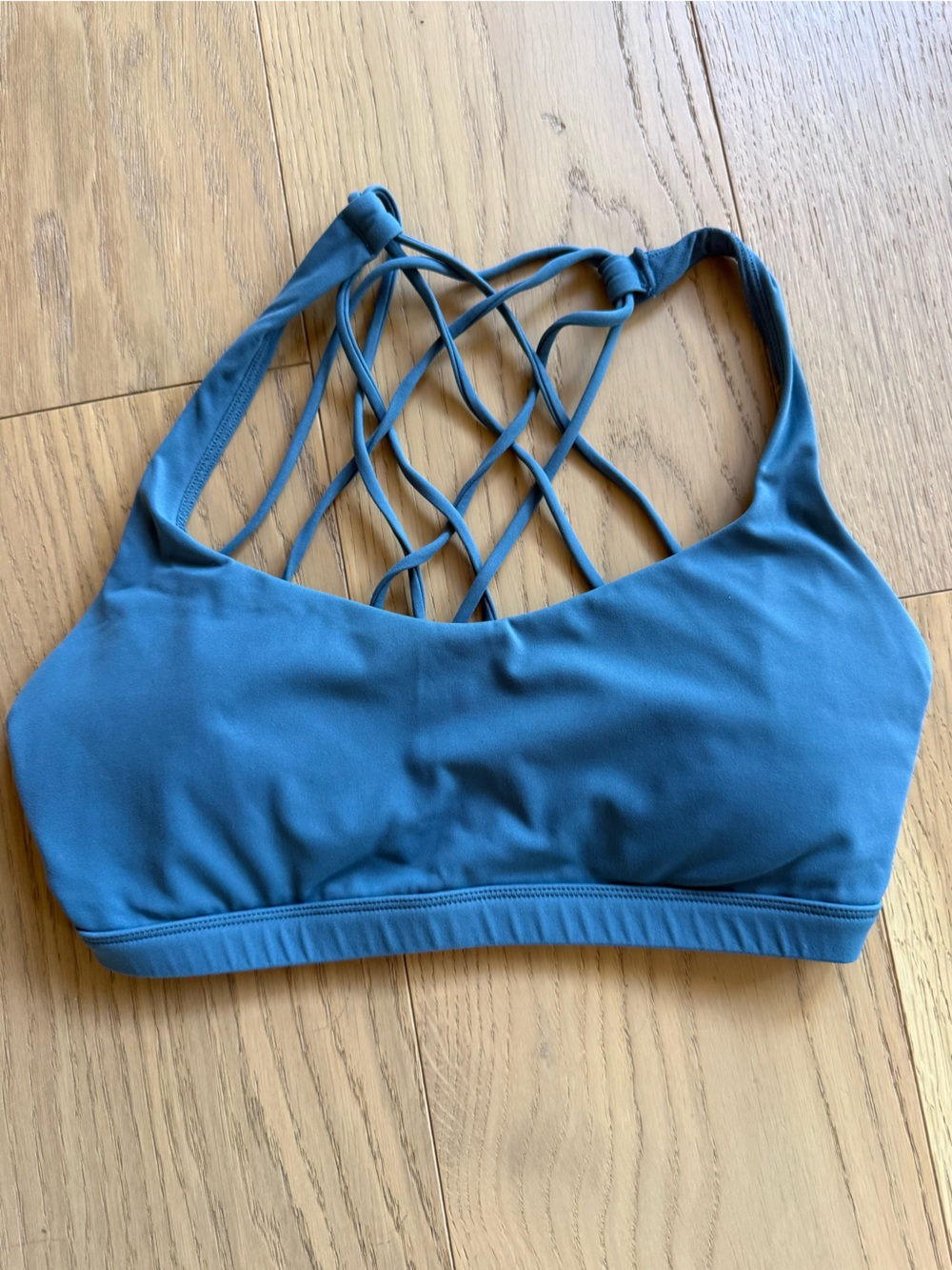 CRZ YOGA Strappy Blue Sports Bra Top